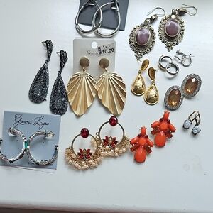 Gold Leaf Drop Earrings